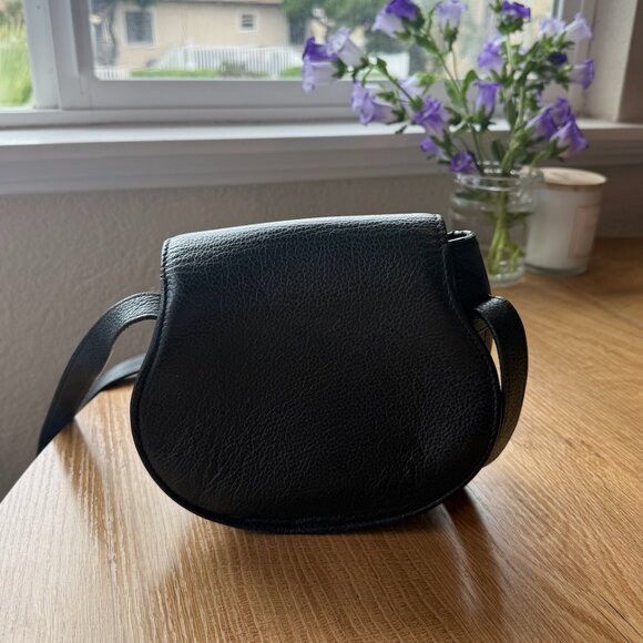 CHLOÉ Marcie mini textured-leather shoulder bag black - Picture 3 of 5